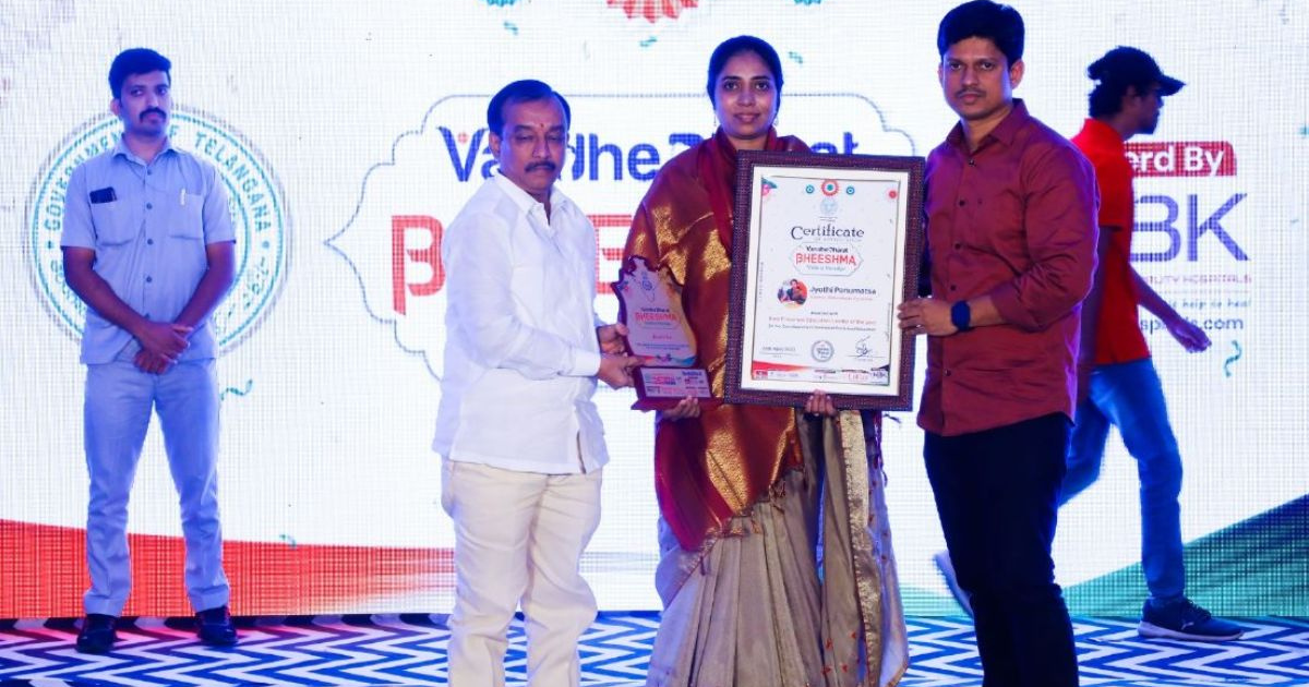 Jyothi Penumatsa Receives Best Preschool Education Leader of the Year 2023 Award from Government of Telangana